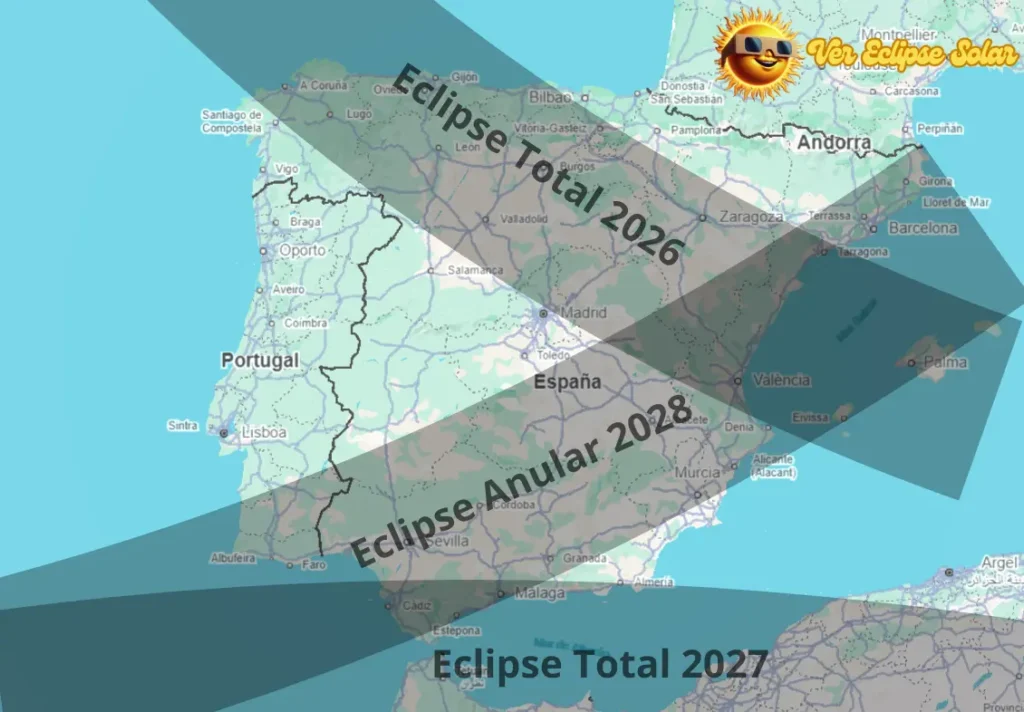 Trío de eclipses España 2026 2027 2028