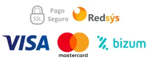Métodos de pago seguros con Redsys - Visa Mastercard Bizum